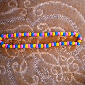Handmade pansexual Kandi necklace